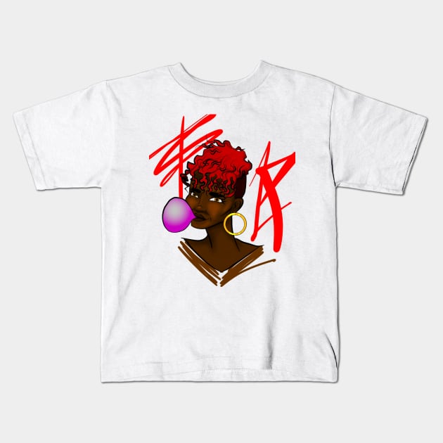 Bubble gum red Kids T-Shirt by Dan_via_winter